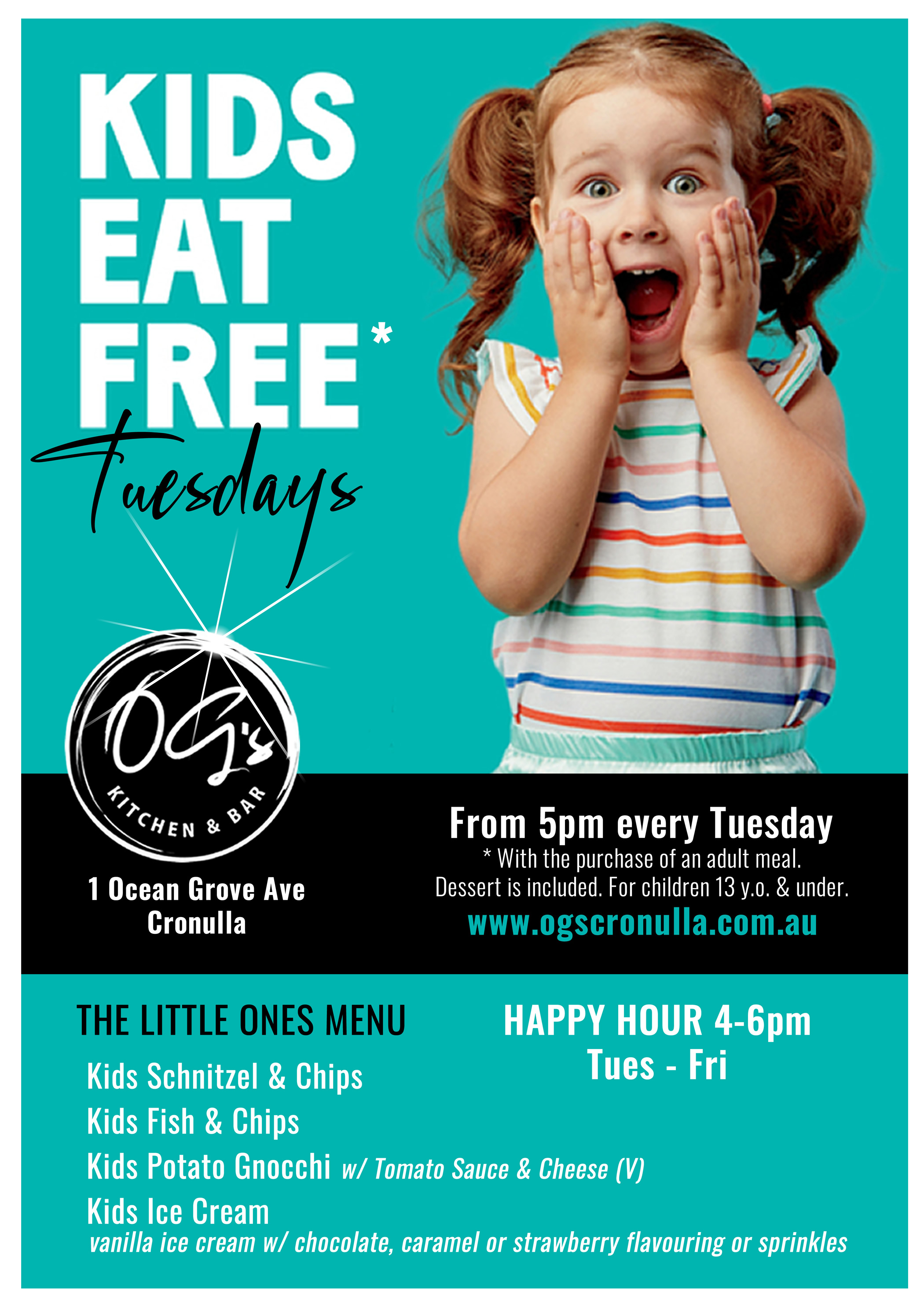 KIDS EAT FREE TUESDAYS